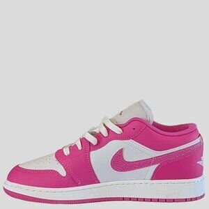 Nike Air Jordan 1 Low GS Fire Pink White Sneakers Size 6Y Womens 7.5